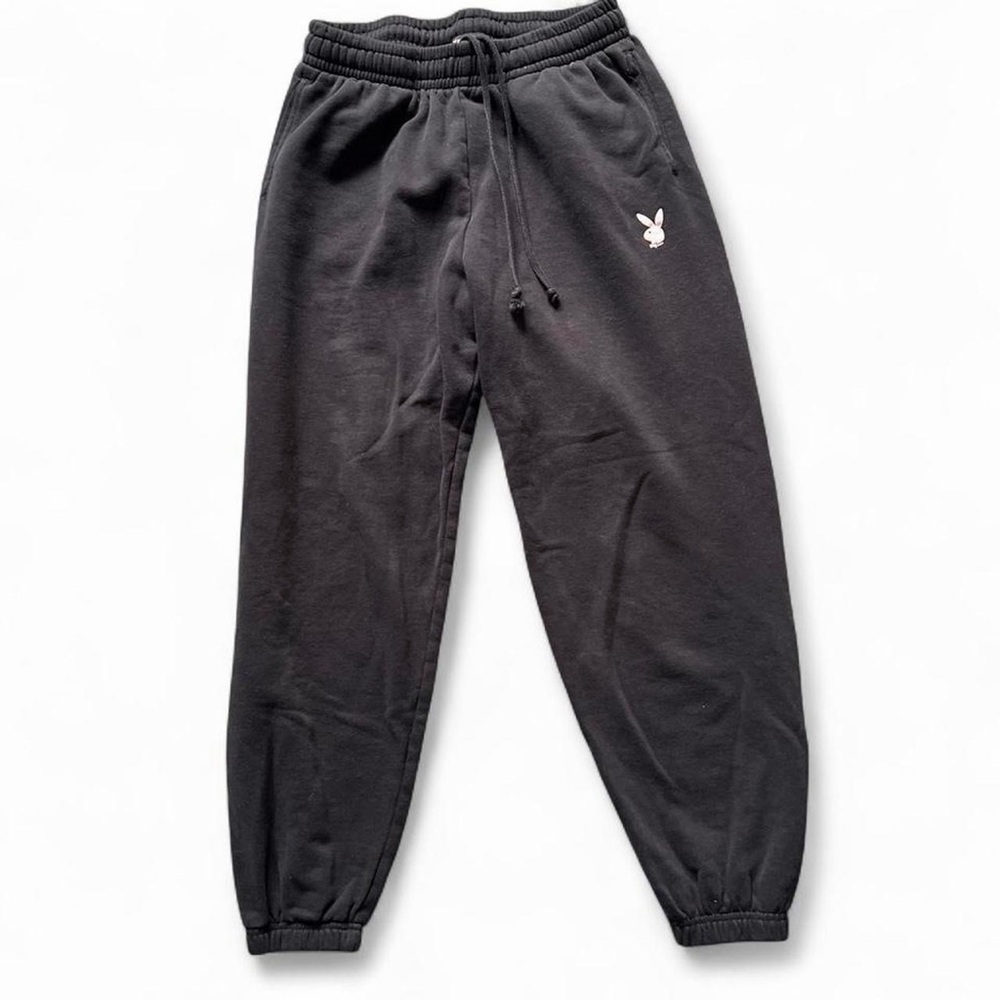 PLAYBOY Black Logo Jogger Sweatpants